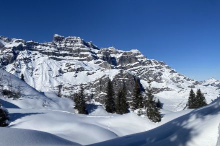 Montagne innevate con cielo blu