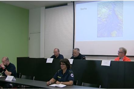 Conferenza stampa degli enti di soccorso, sabato 22 giugno 2024. Fonte: RSI Info.